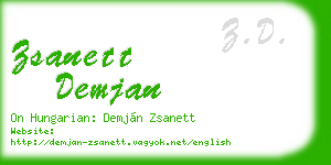 zsanett demjan business card